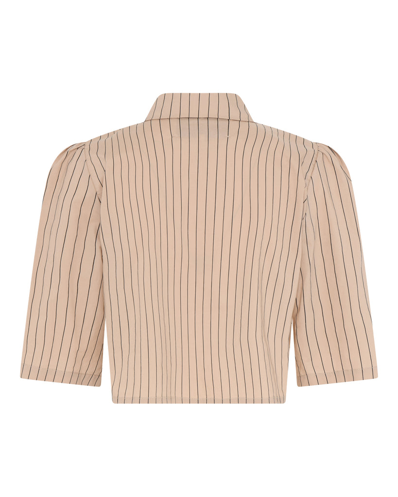 LA ROUGE ApS Anine Shirt Shirt Sand/Black Stripe