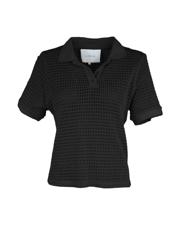 LA ROUGE ApS Alikka Polo Shirt Polo Shirt Black