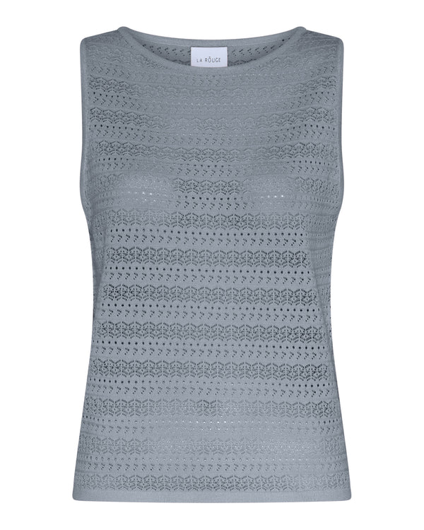 LA ROUGE ApS Alma Knit Top Top Faded Blue