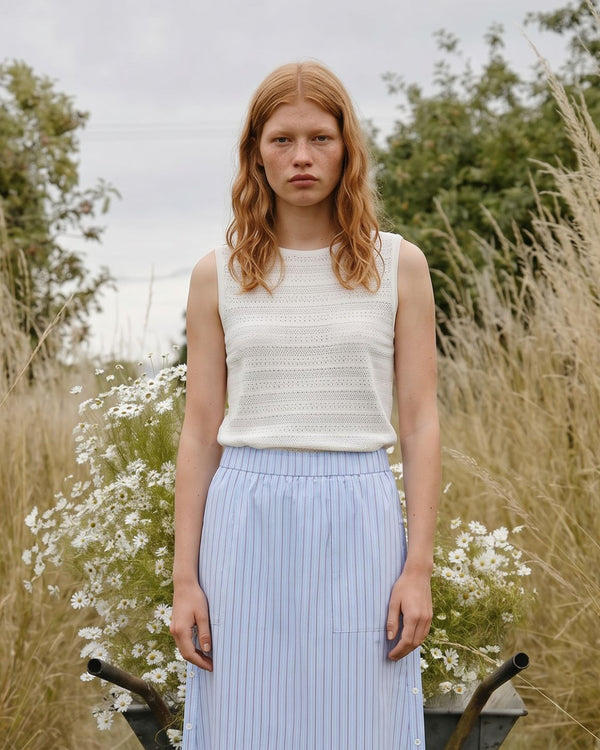 LA ROUGE ApS Alma Knit Top Top Off White