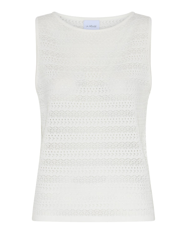 LA ROUGE ApS Alma Knit Top Top Off White