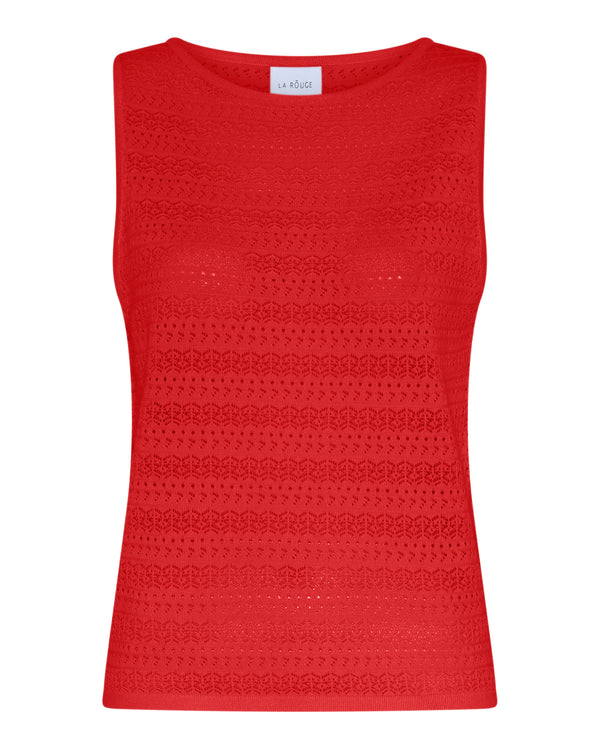 LA ROUGE ApS Alma Knit Top Top Red