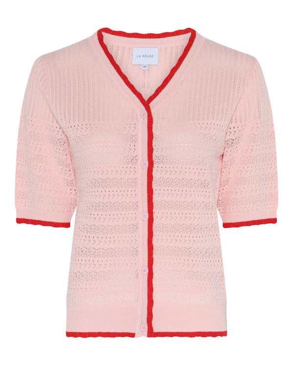 LA ROUGE ApS Alma S/S Cardigan Cardigan Rose