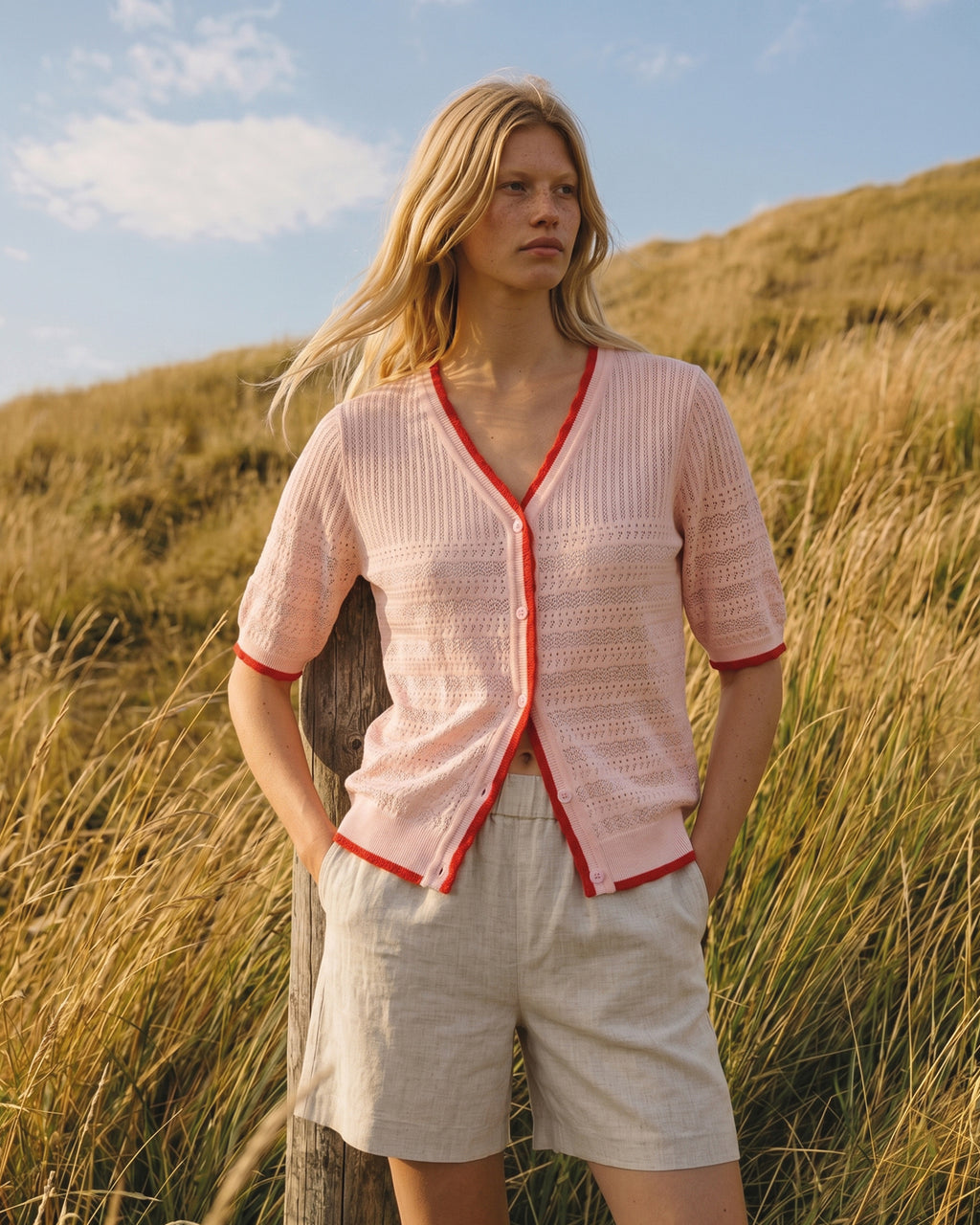 LA ROUGE ApS Alma S/S Cardigan Cardigan Rose