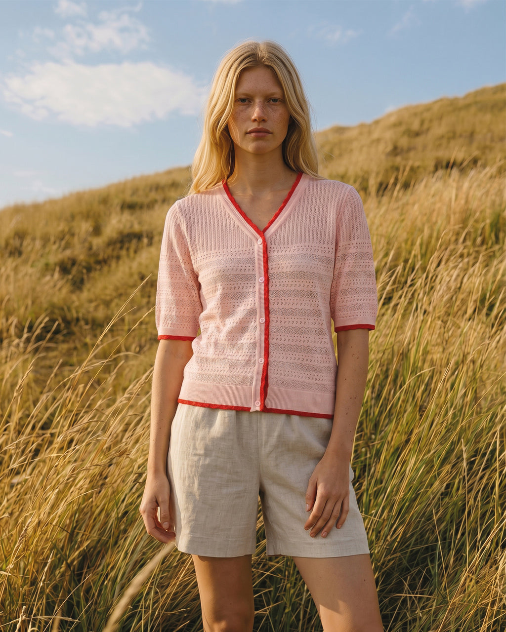 LA ROUGE ApS Alma S/S Cardigan Cardigan Rose