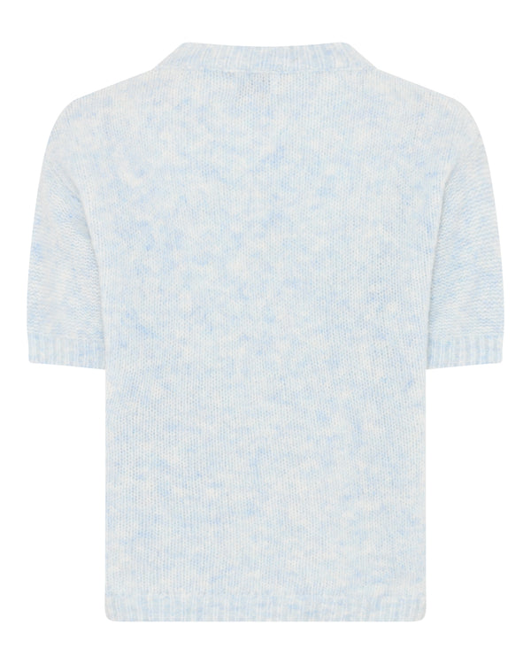 LA ROUGE ApS Alpa S/S Knit Knit Light Blue Melange
