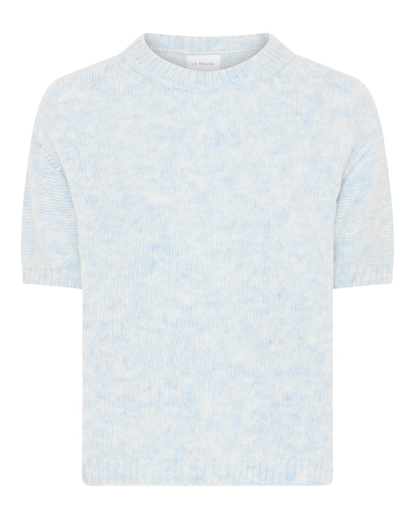 LA ROUGE ApS Alpa S/S Knit Knit Light Blue Melange