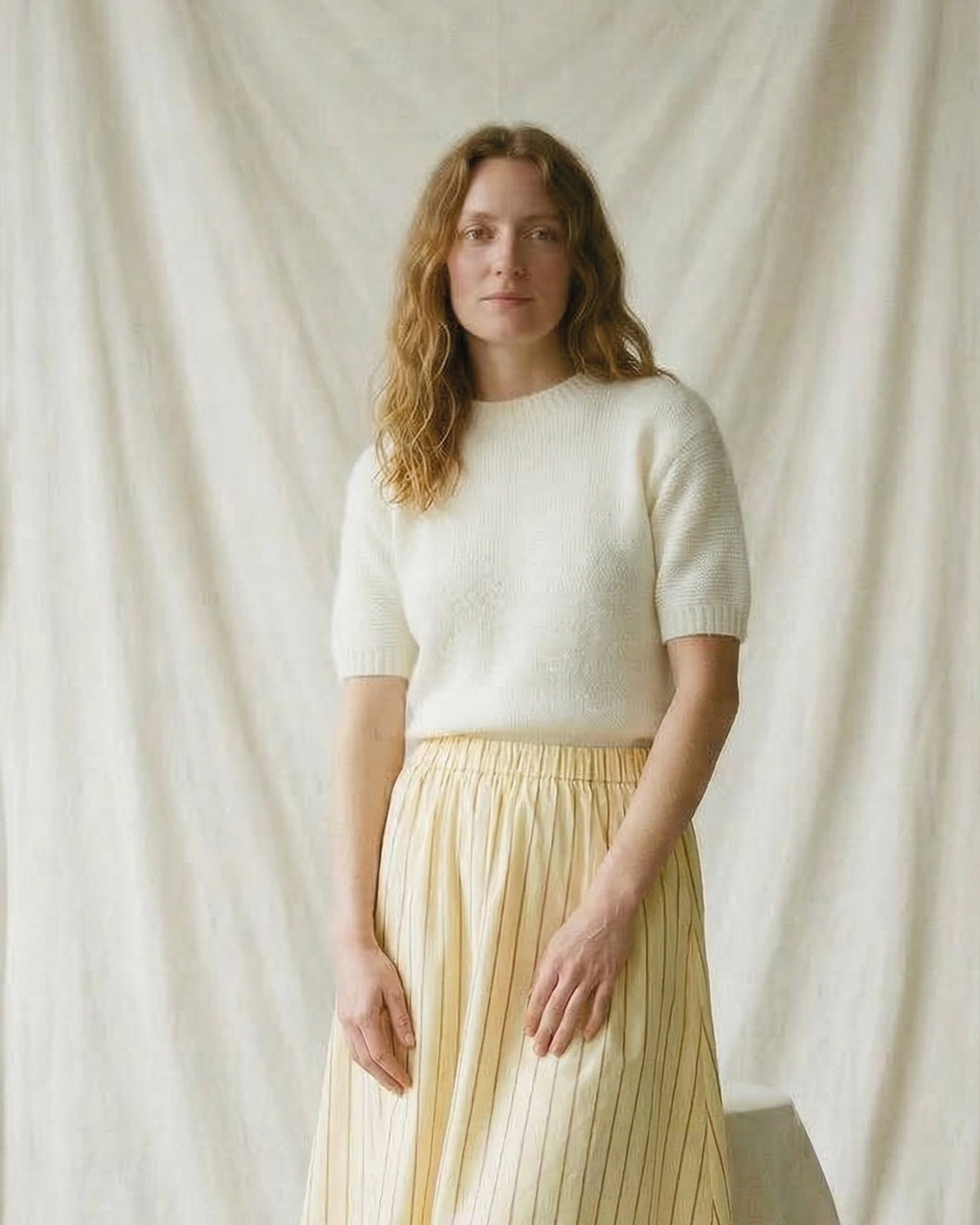 LA ROUGE ApS Alpa S/S Knit Knit Off White
