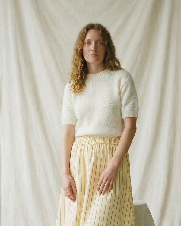 LA ROUGE ApS Alpa S/S Knit Knit Off White