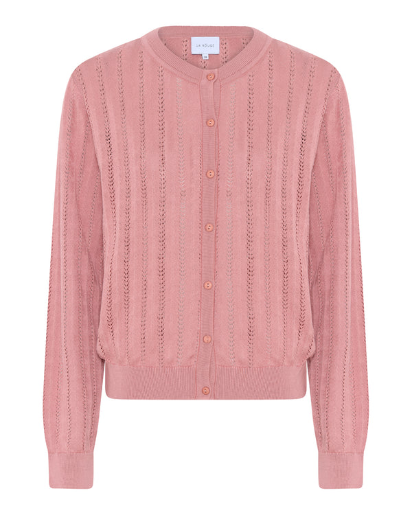 LA ROUGE ApS Anette Cardigan Knit Rose