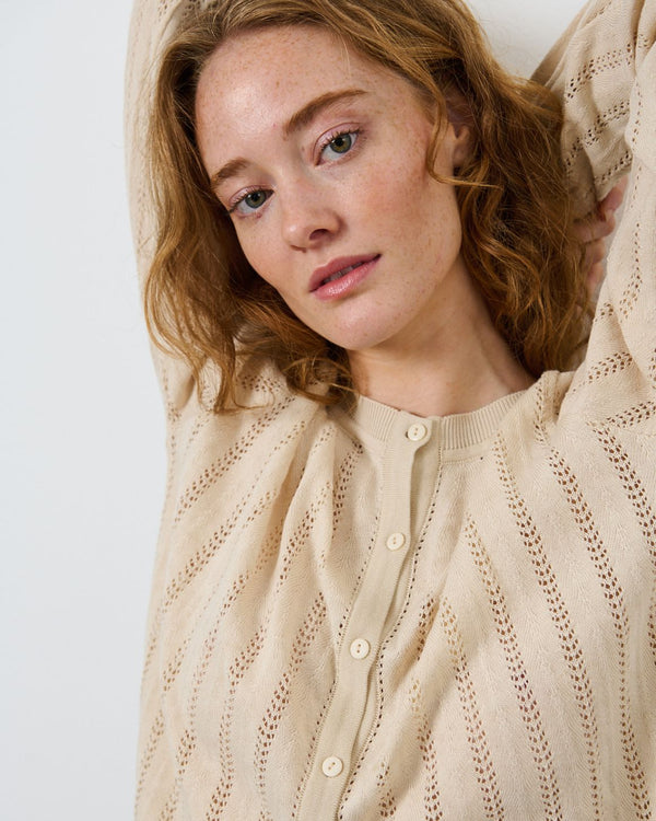 LA ROUGE ApS Anette Cardigan Knit Sand