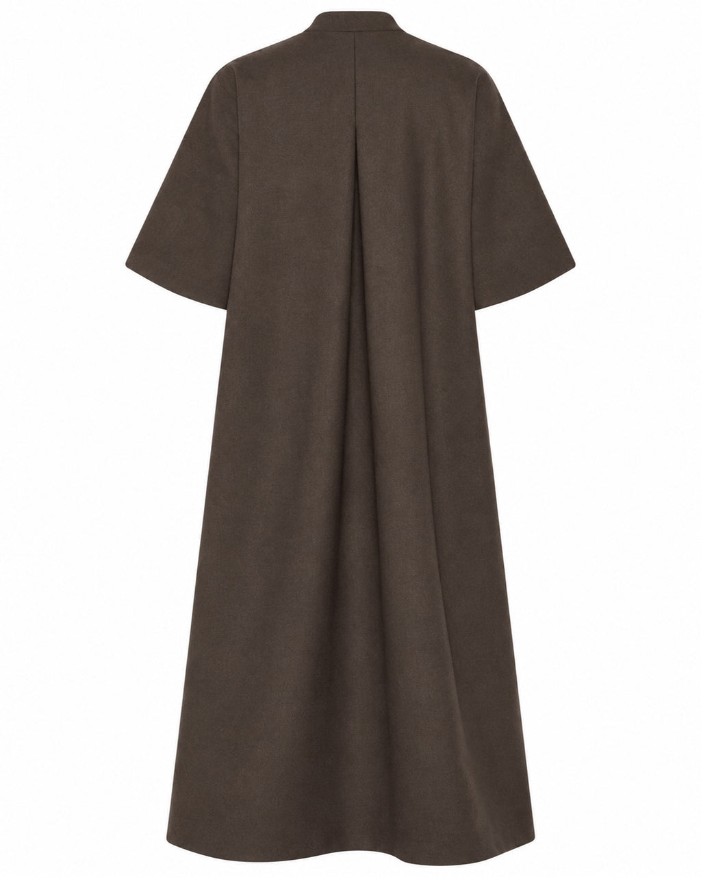 LA ROUGE ApS Anette Wool Cape - Long Jacket Dark Brown Melange