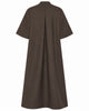 LA ROUGE ApS Anette Wool Cape - Long Jacket Dark Brown Melange
