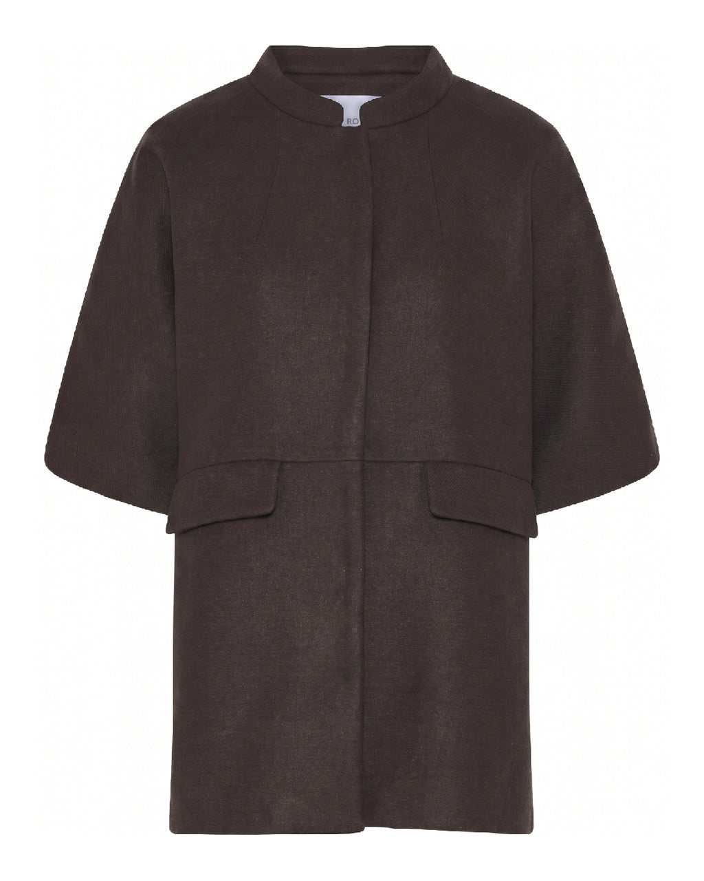 LA ROUGE ApS Anette Wool Cape - Short Jacket Dark Brown Melange