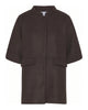 LA ROUGE ApS Anette Wool Cape - Short Jacket Dark Brown Melange