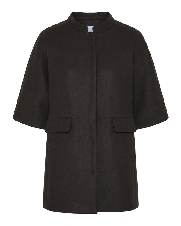 LA ROUGE ApS Anette Wool Cape - Short Jacket Forest Green