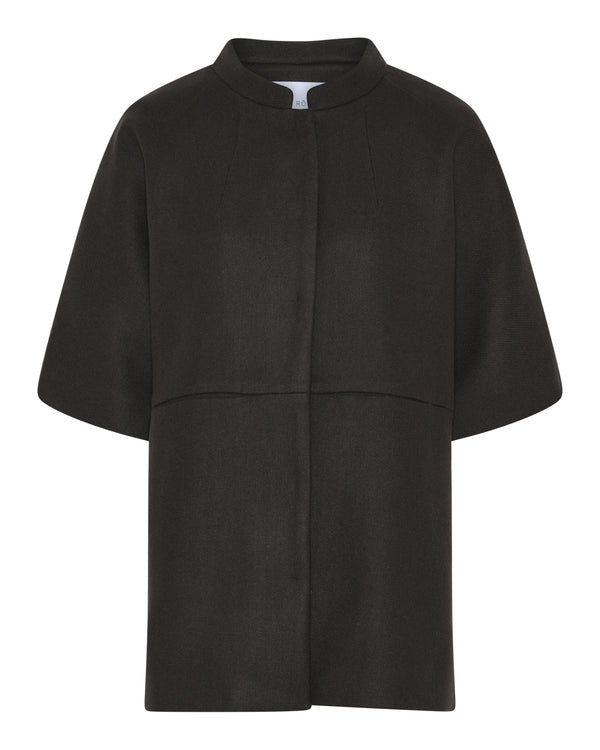 LA ROUGE ApS Anette Wool Cape - Short Jacket Forest Green