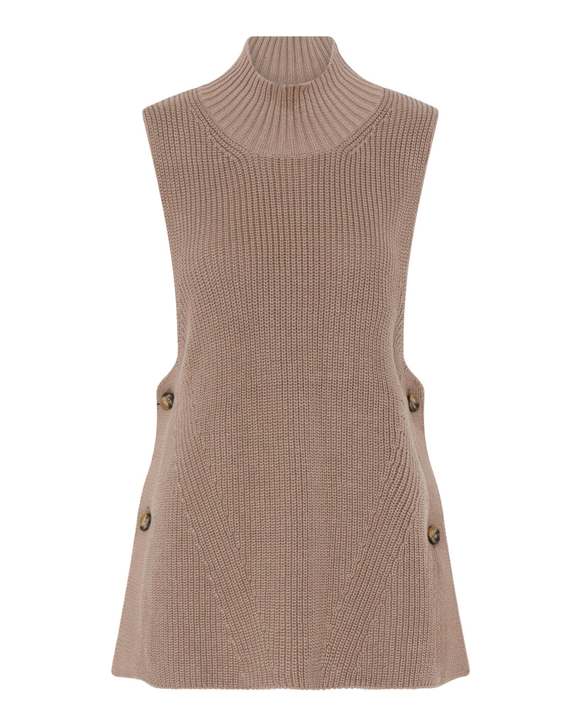 LA ROUGE ApS Anette knit waistcoat Waistcoat Camel