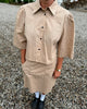 LA ROUGE ApS Anine Shirt Shirt Sand/Black Stripe