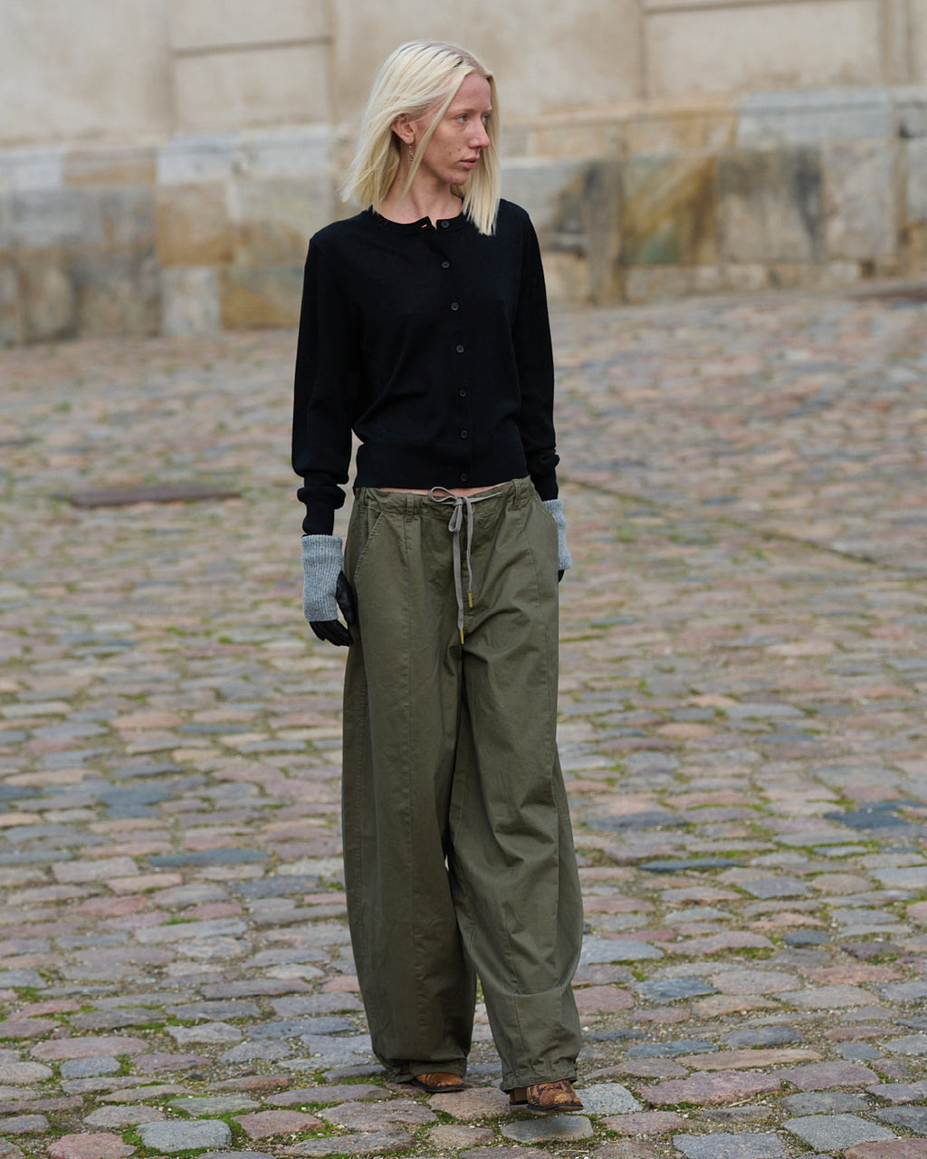 LA ROUGE ApS Baggy Pants Pants Army Green