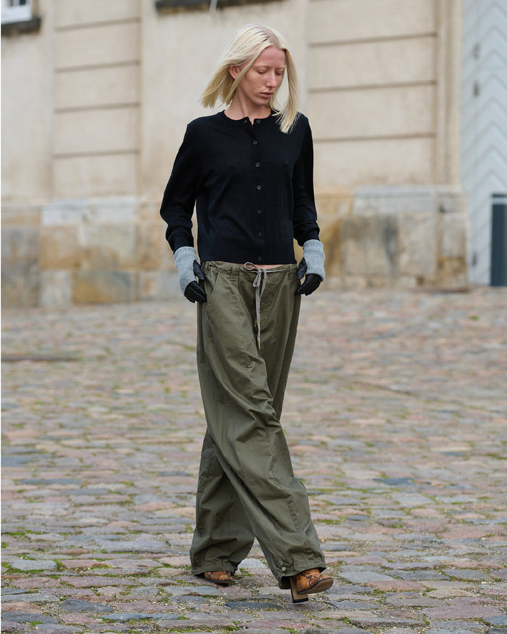 LA ROUGE ApS Baggy Pants Pants Army Green