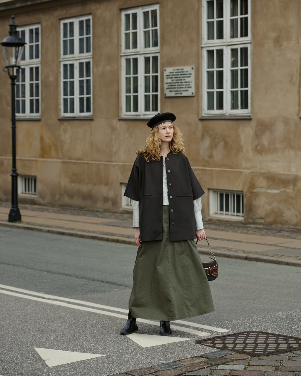 LA ROUGE ApS Baggy Skirt Skirt Army Green