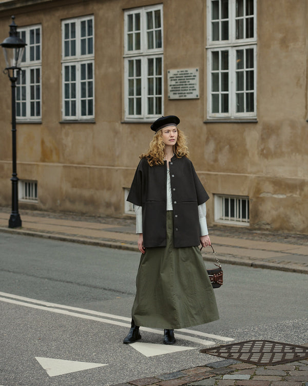 LA ROUGE ApS Baggy Skirt Skirt Army Green
