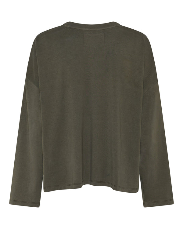 LA ROUGE ApS Boxy L/S T- Shirt T-shirt Army Green