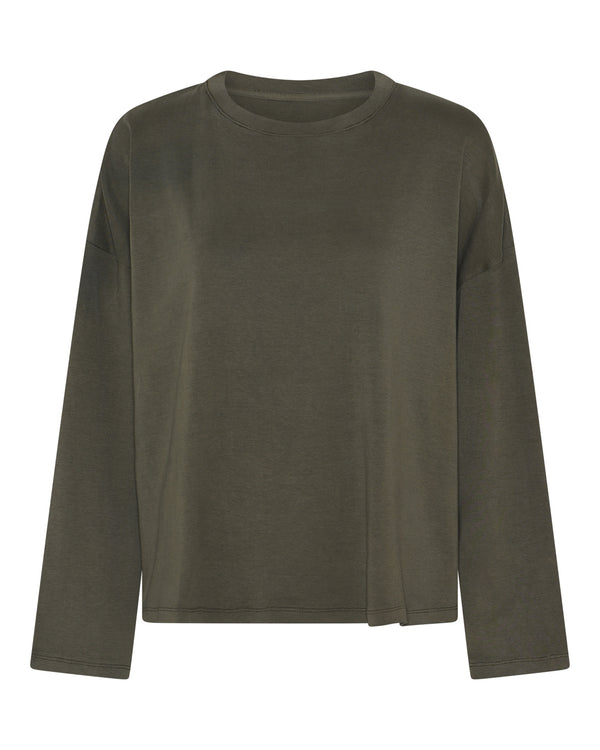 LA ROUGE ApS Boxy L/S T- Shirt T-shirt Army Green