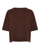 LA ROUGE ApS Boxy T-shirt T-shirt Dark Brown