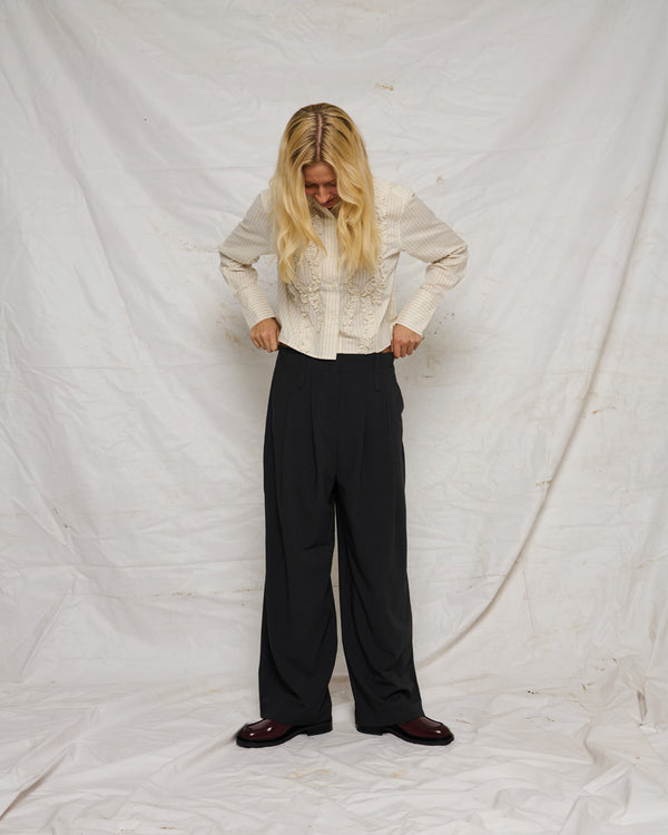 LA ROUGE ApS Candy Cropped Shirt Shirt Sand stripe