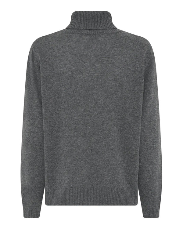 LA ROUGE ApS Cassandra Knit Rollneck Rollerneck Dark Grey Melange