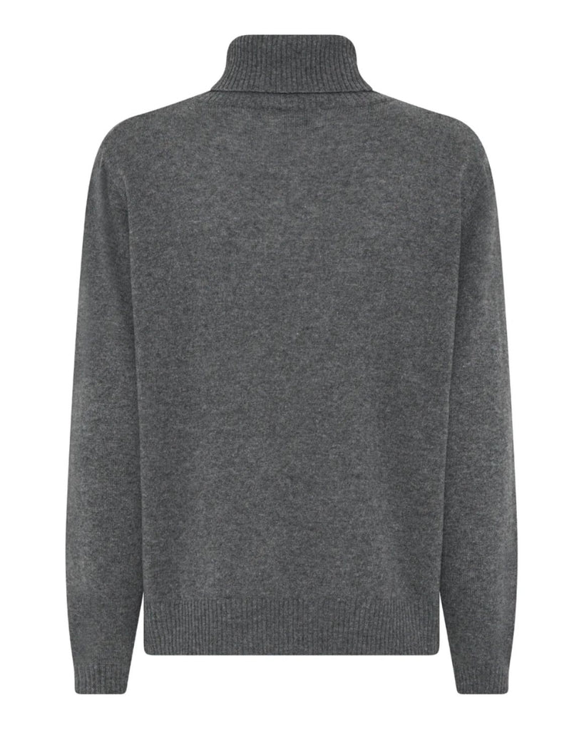 LA ROUGE ApS Cassandra Knit Rollneck Rollerneck Dark Grey Melange