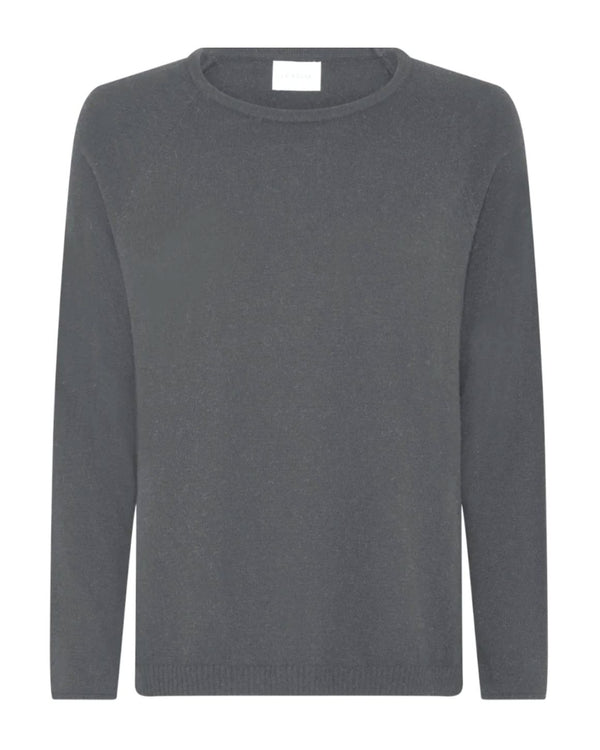 LA ROUGE ApS Cassandra Knit Round Neck Knit Dark Grey Melange