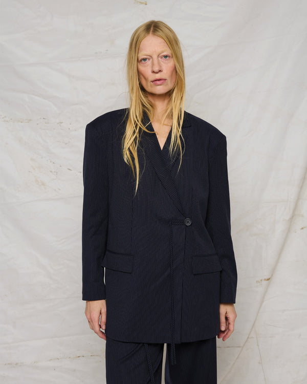 LA ROUGE ApS Catrine Blazer Blazer Navy Pinstribe