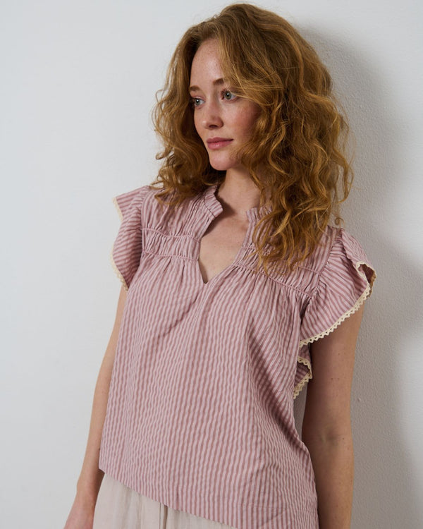 LA ROUGE ApS Cecilie Top Top Pink stripe