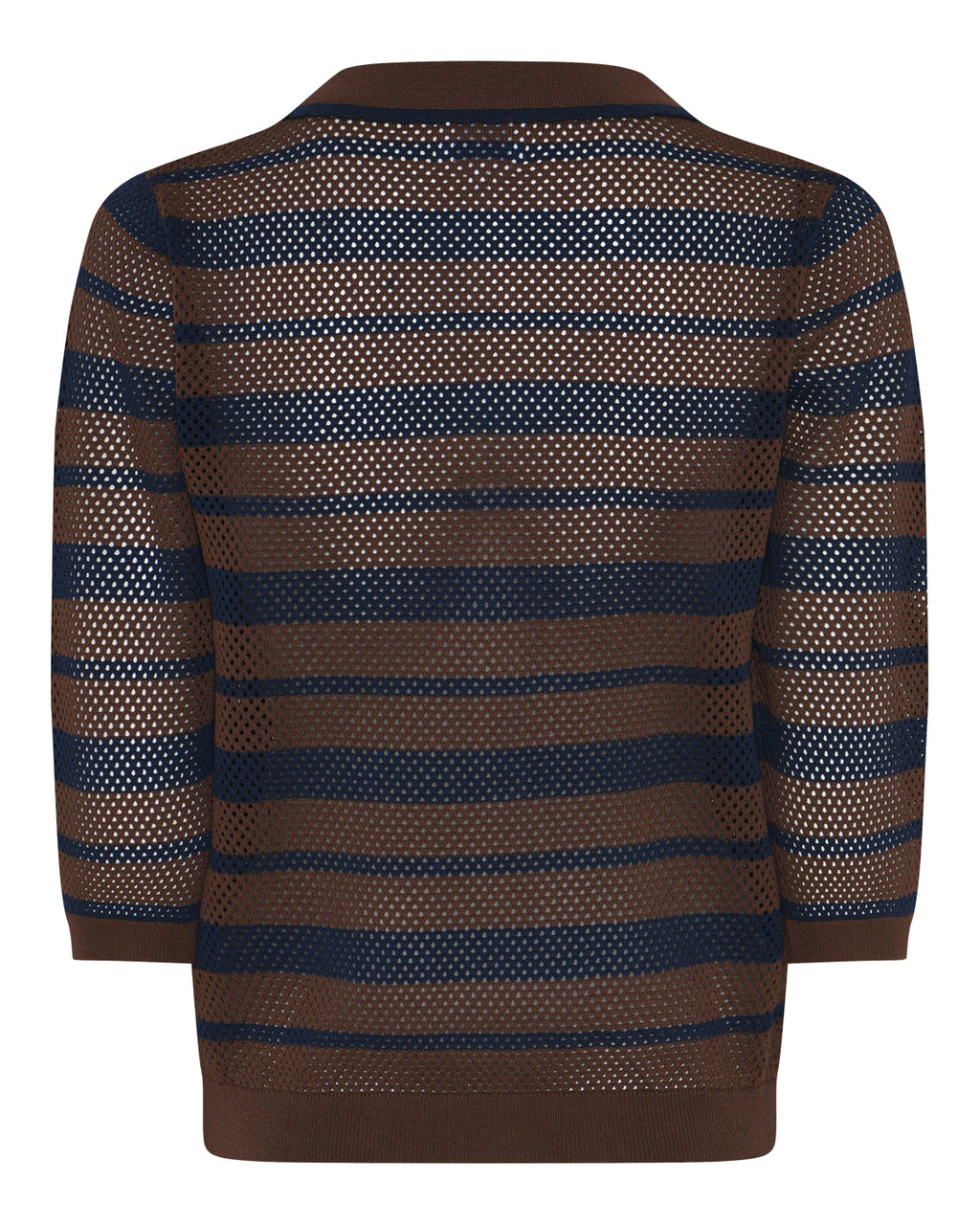 LA ROUGE ApS Charlotte Knit Polo Knit Brown/navy