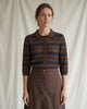 LA ROUGE ApS Charlotte Knit Polo Knit Brown/navy