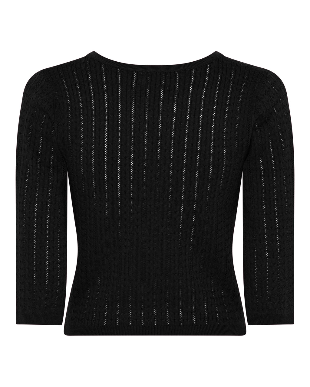 LA ROUGE ApS Charlotte Knit V-Neck Top Black