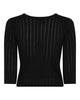 LA ROUGE ApS Charlotte Knit V-Neck Top Black