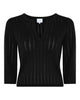 LA ROUGE ApS Charlotte Knit V-Neck Top Black