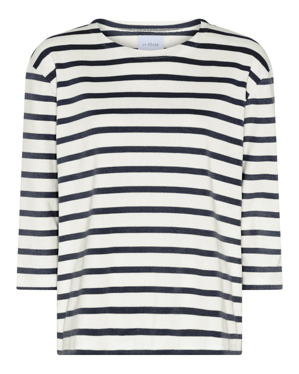 LA ROUGE ApS Claudia Boatneck Boatneck Offwhite/navy stripe