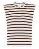 LA ROUGE ApS Claudia Top Top Offwhite/Wine Stripe