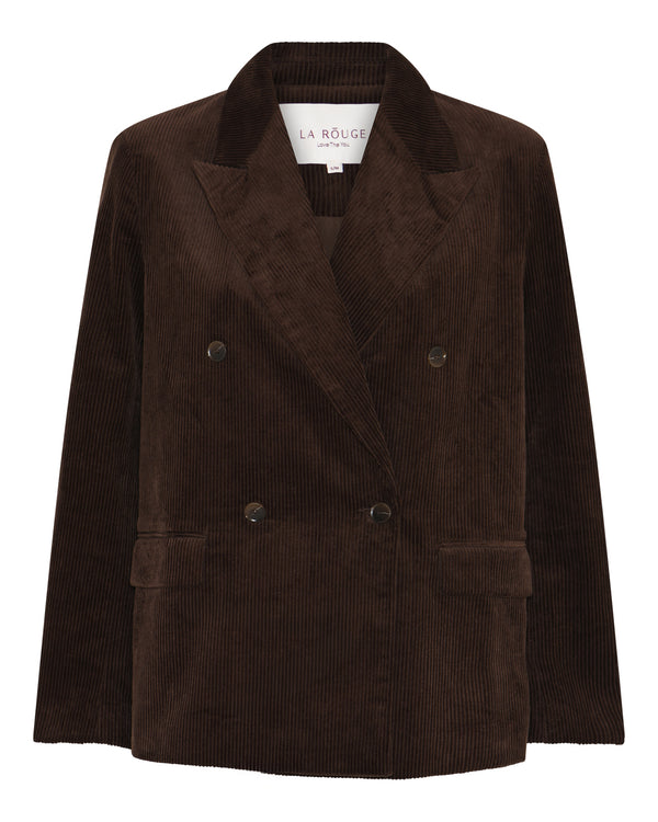 LA ROUGE ApS Connie Blazer - Corduroy Blazer Dark Brown