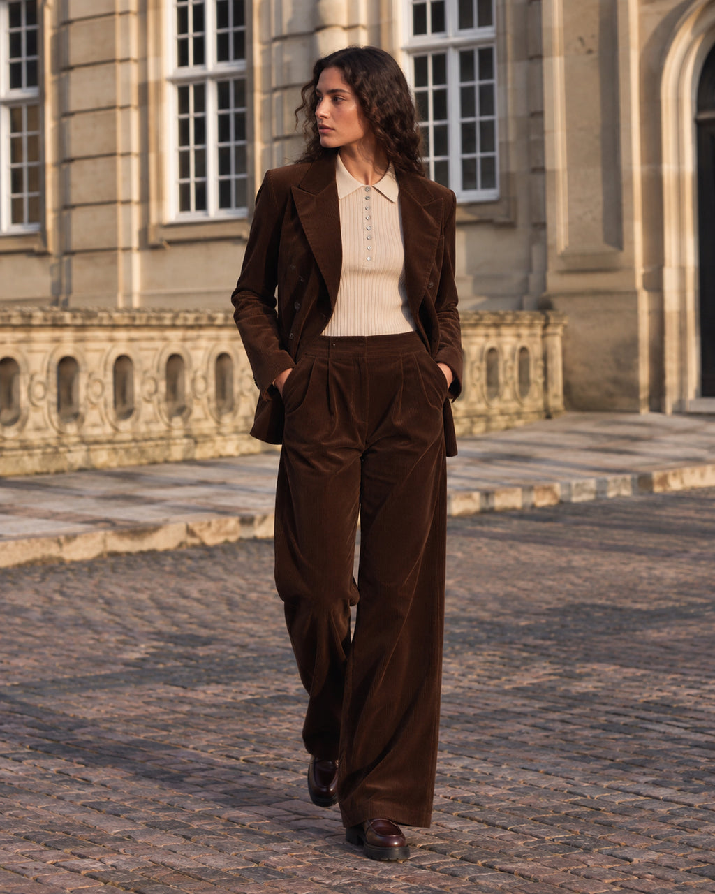LA ROUGE ApS Connie Blazer - Corduroy Blazer Dark Brown
