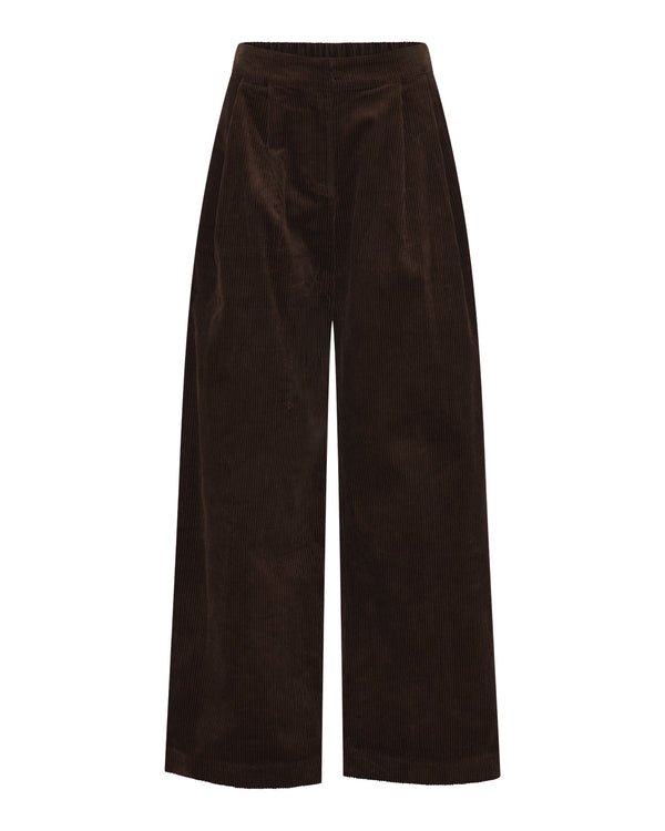 LA ROUGE ApS Connie Pants - Corduroy Pants Dark Brown