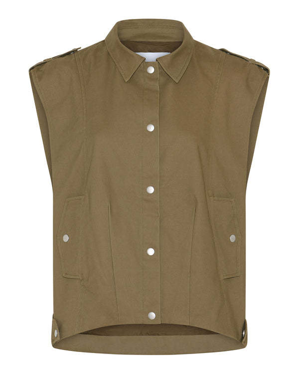 LA ROUGE ApS Daniella Waistcoat Waistcoat Khaki