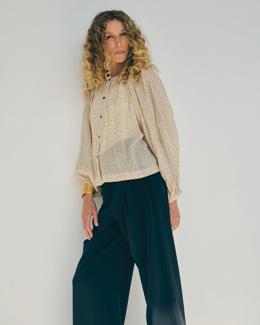 LA ROUGE ApS Dot Shirt Shirt Sand