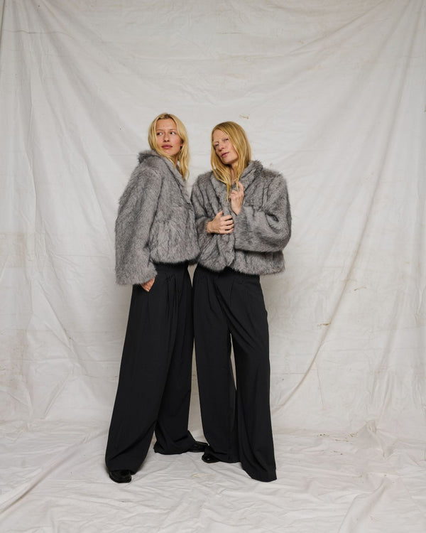 LA ROUGE ApS Fiona Short Fur Fur Grey