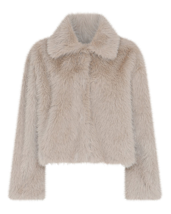 LA ROUGE ApS Furry Short Jacket Jacket Sand